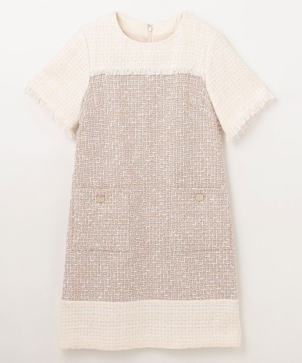 GRACE CONTINENTAL ツイードコンビミニワンピース