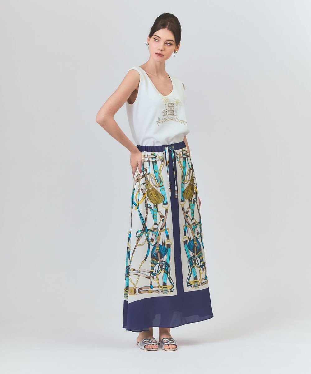 GRACE CONTINENTAL マリンスカーフロングスカート 