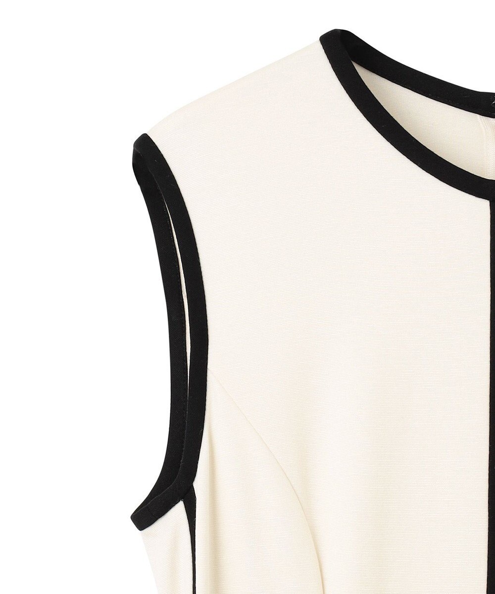 GRACE CONTINENTAL 配色ポンチフレアワンピース 