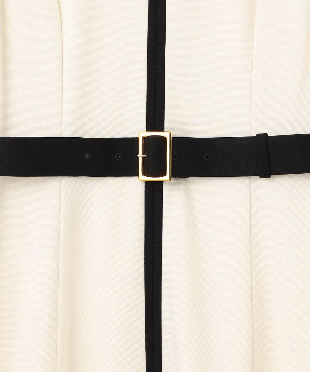 GRACE CONTINENTAL 配色ポンチフレアワンピース 