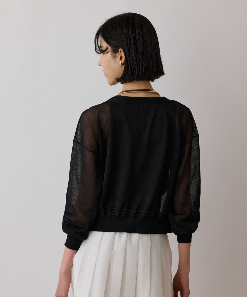 GRACE CONTINENTAL ブライトシアーニットカーディガン