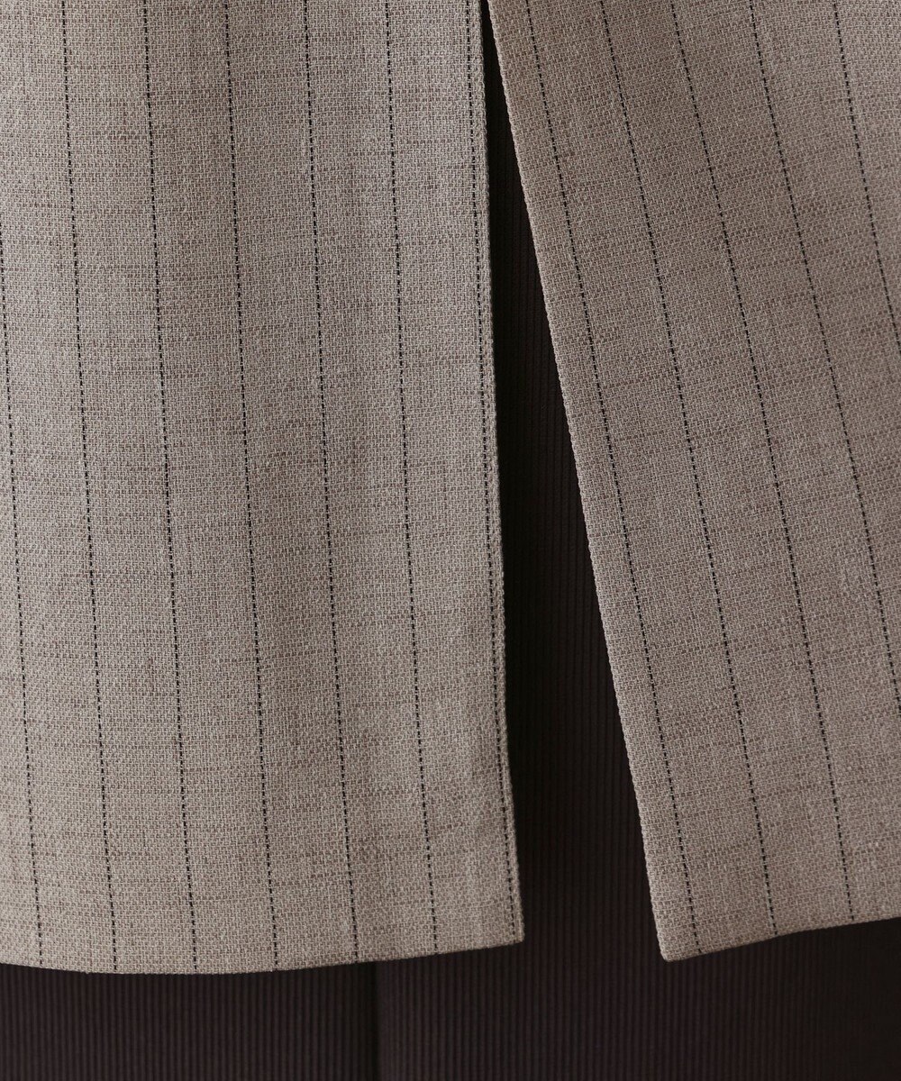 GRACE CONTINENTAL ストライプノーカラージレ 