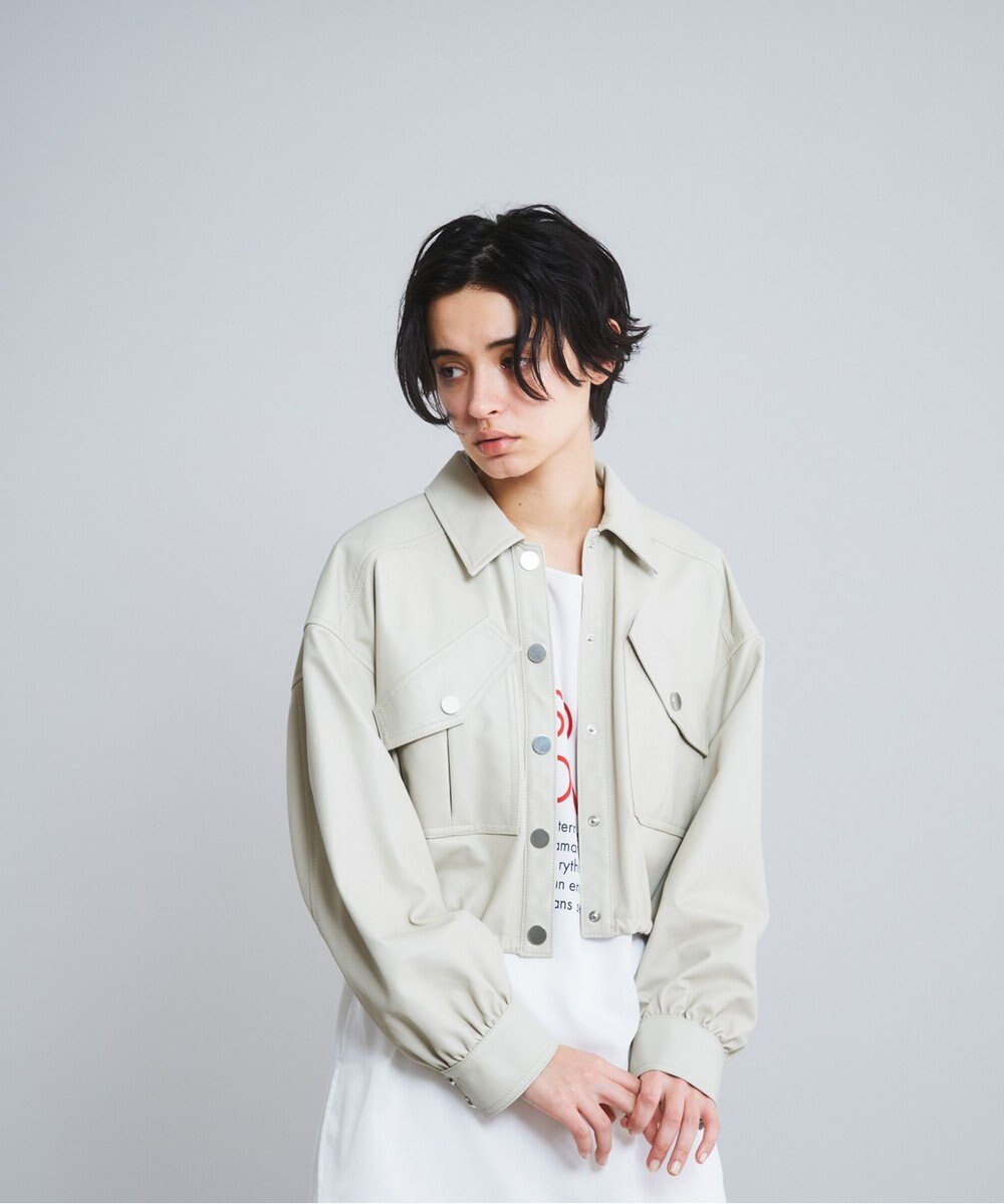 レザーシャツショートジャケット Grace Continental Grace Continental グレースコンチネンタル 通販 レザーシャツショートジャケット Grace Continental Grace Continental グレースコンチネンタル 通販