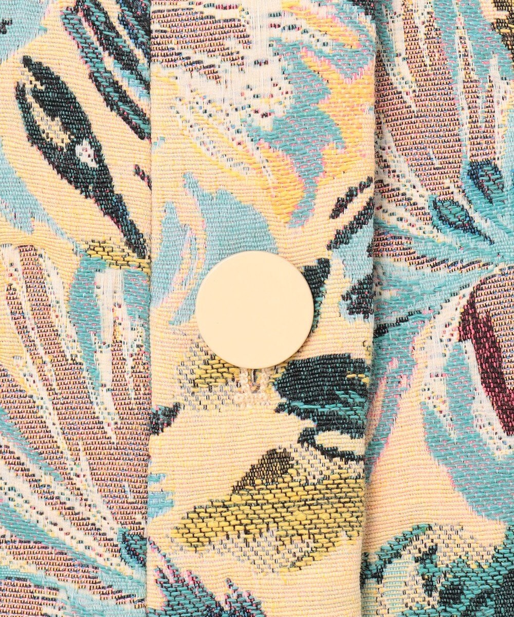 GRACE CONTINENTAL フラワージャガードノーカラージャケット