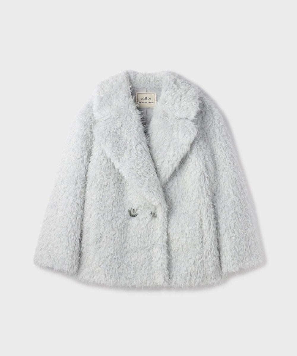 GRACE CONTINENTAL フェイクファーPコート 