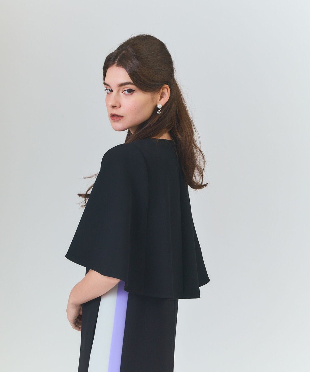 GRACE CONTINENTAL ケープレイヤードドレス 