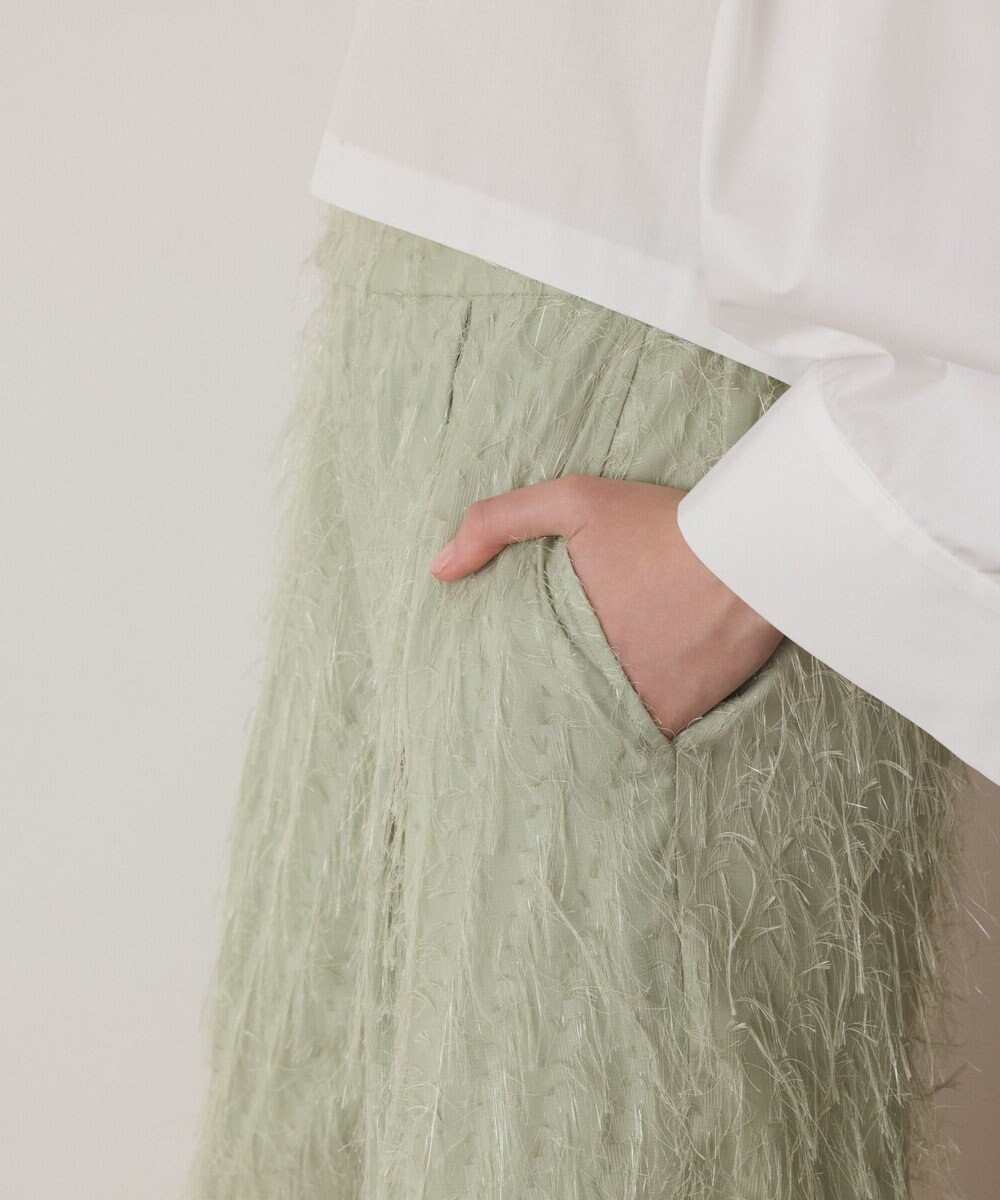 GRACE CONTINENTAL フリンジワンタックパンツ 