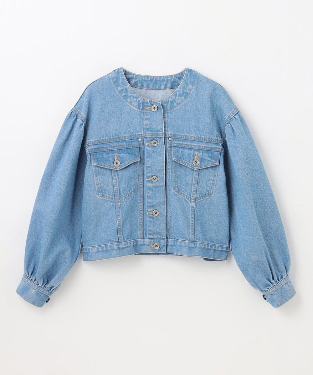 GRACE CONTINENTAL ノーカラーデニムジャケット 