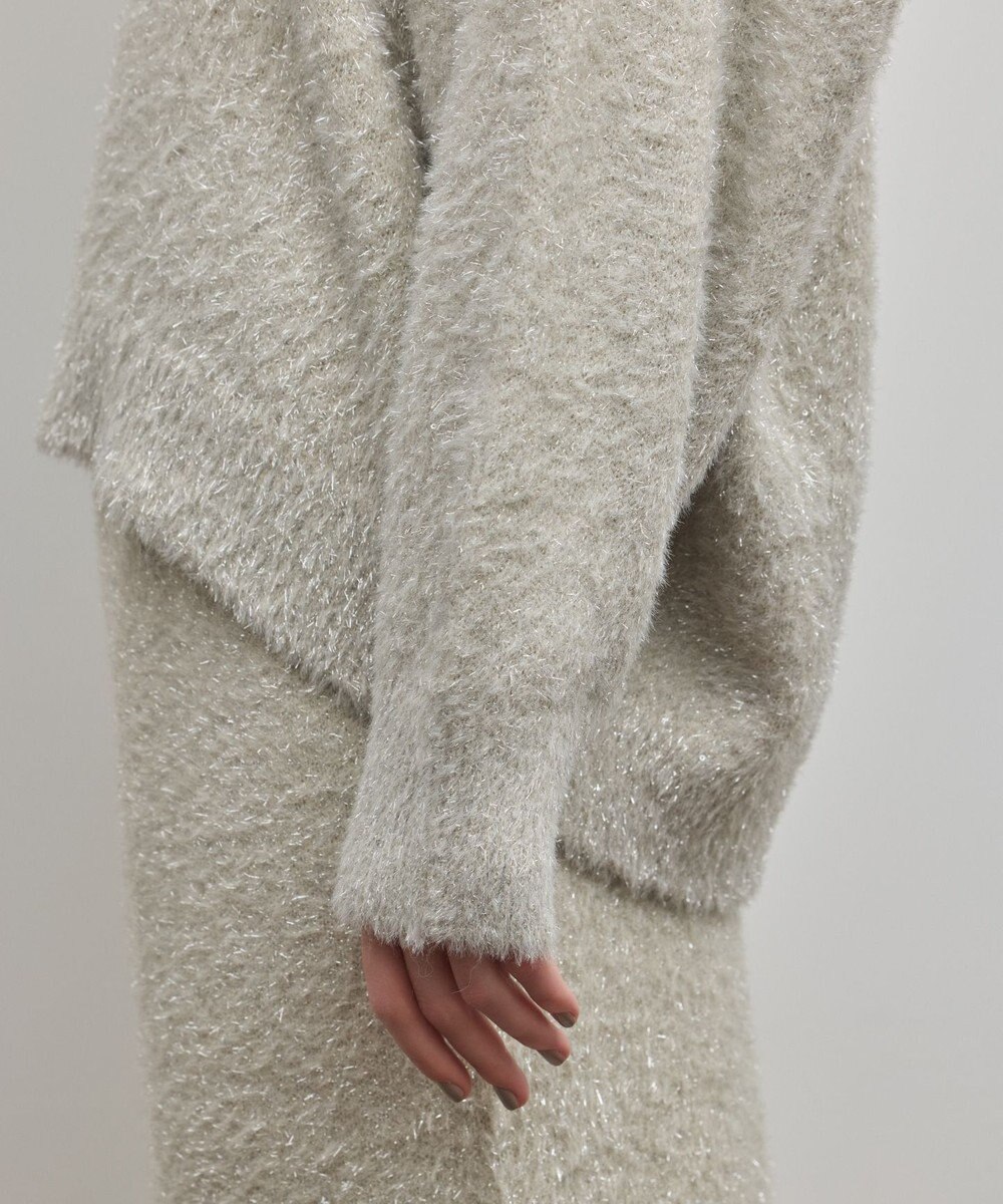 GRACE CONTINENTAL ラメフェザーニットトップ 