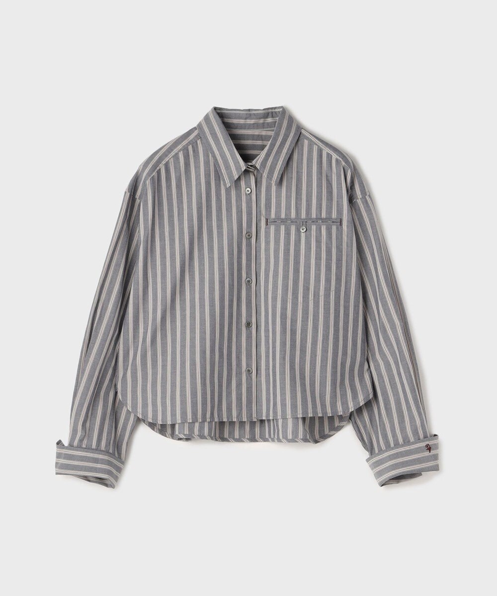GRACE CONTINENTAL ストライプショートシャツ 