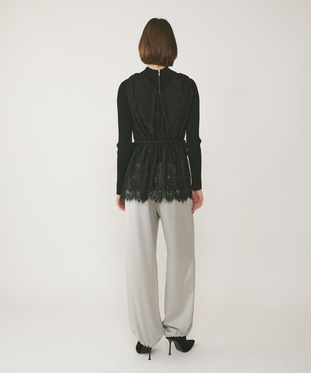 GRACE CONTINENTAL チンツサテンパンツ 