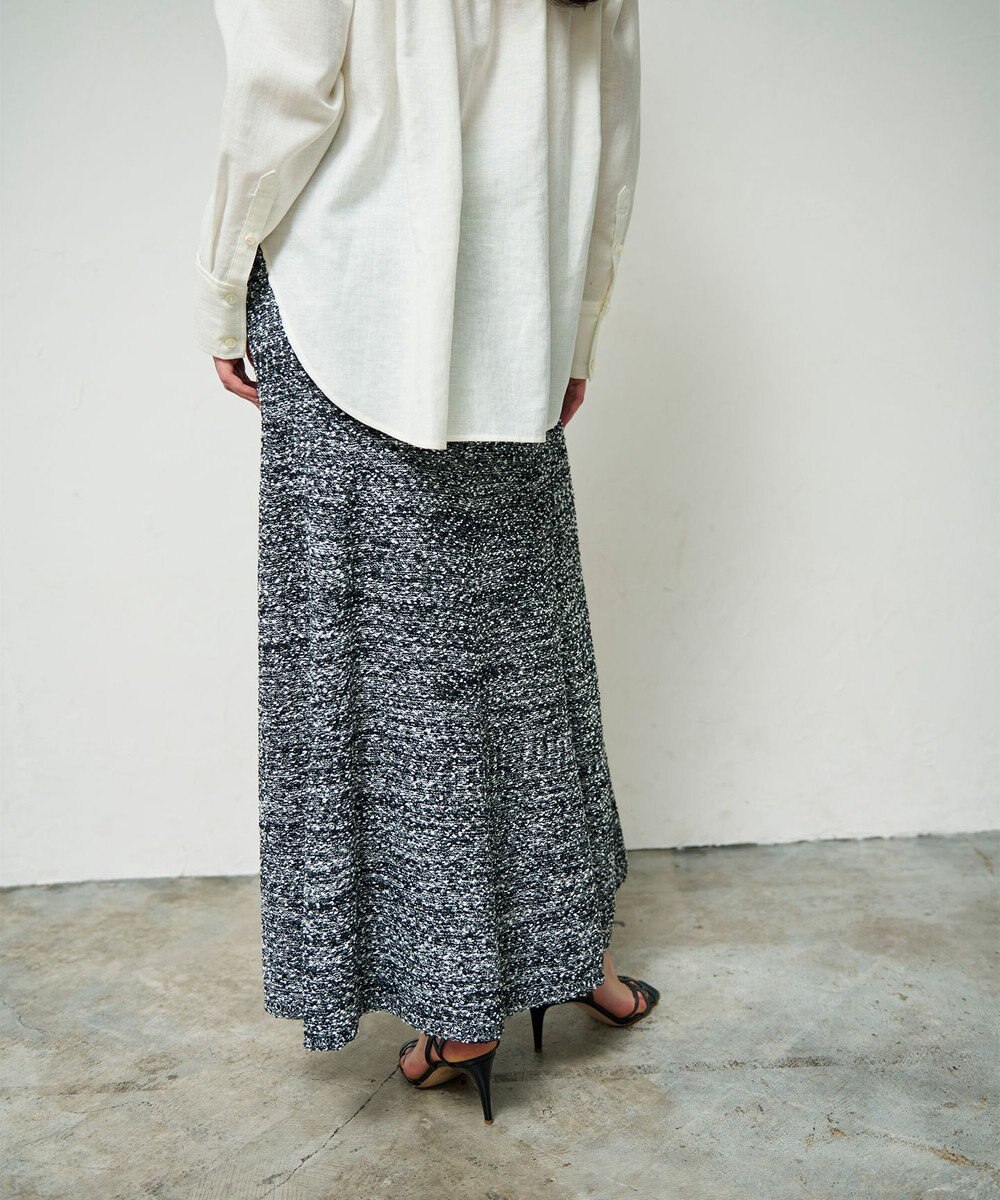 GRACE CONTINENTAL ネップツイードニットスカート 