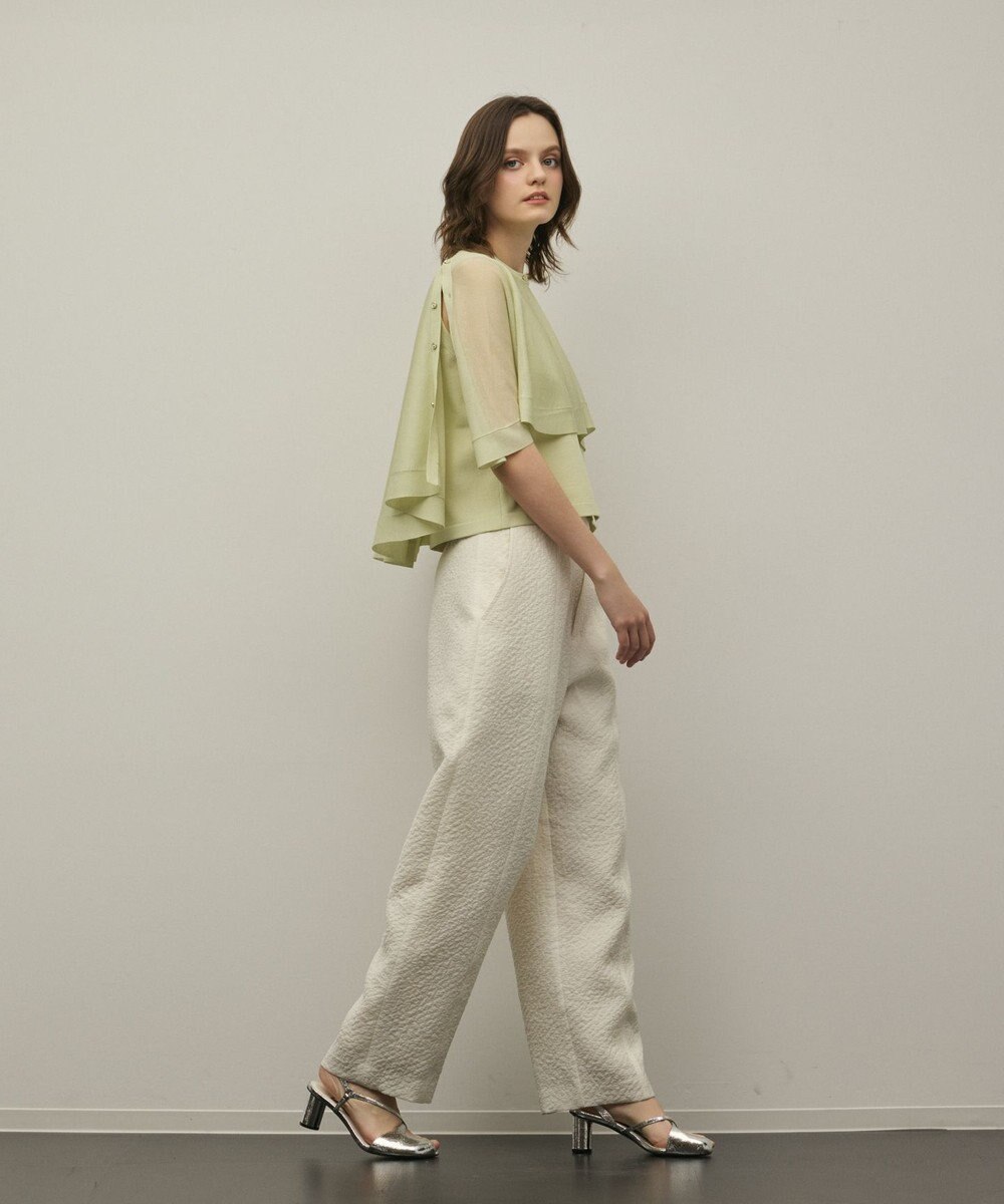 GRACE CONTINENTAL シアーケープニットカーディガン 