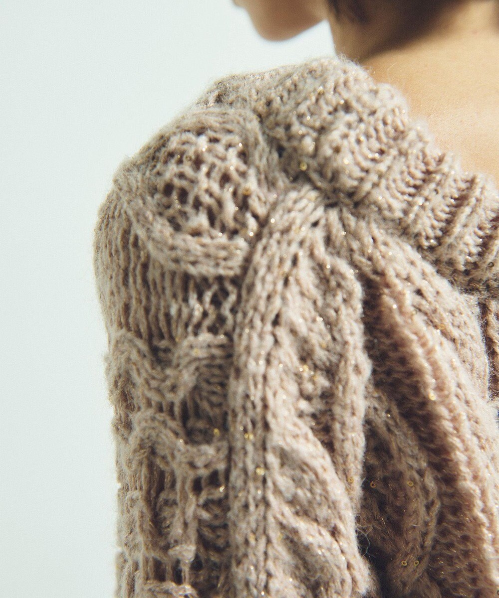 GRACE CONTINENTAL スパングルケーブルニット 