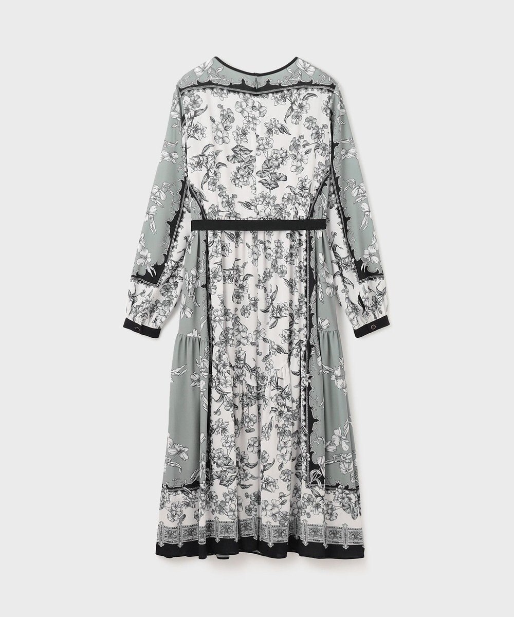 GRACE CONTINENTAL フラワーパネルプリントワンピース