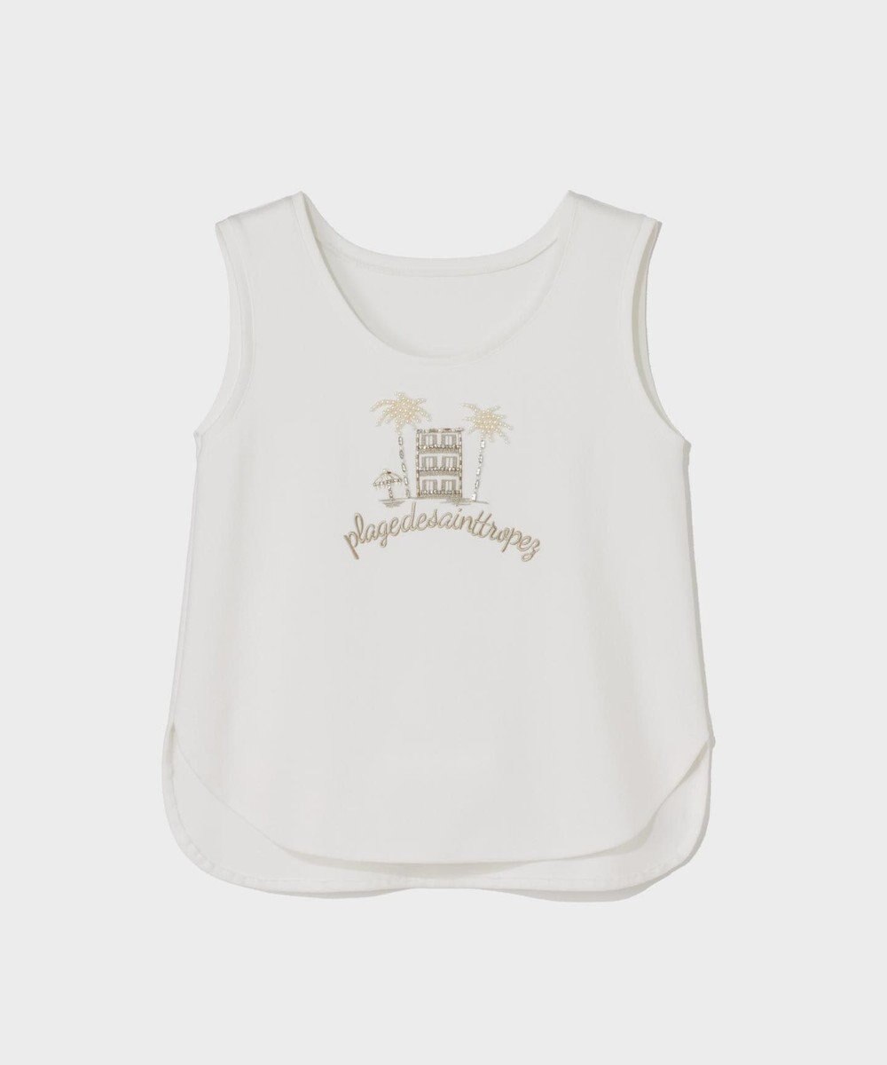 GRACE CONTINENTAL ビジューモチーフノースリーブ 