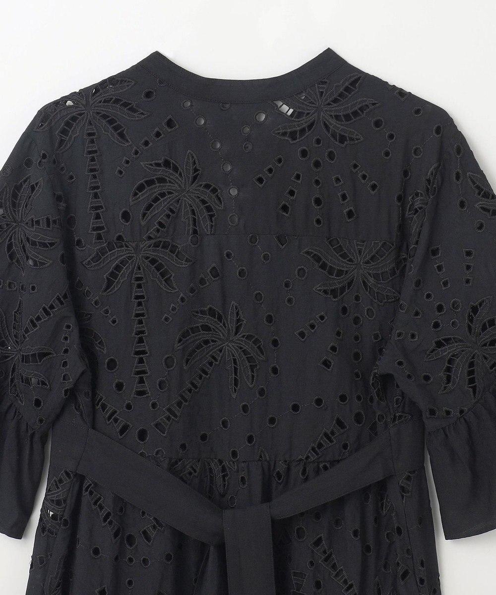 GRACE CONTINENTAL ヤシ柄カットワークワンピース 