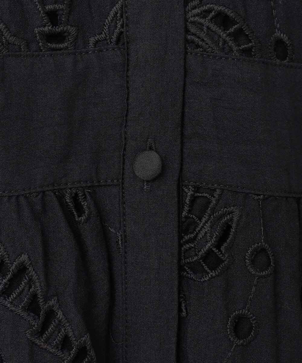 GRACE CONTINENTAL ヤシ柄カットワークワンピース 