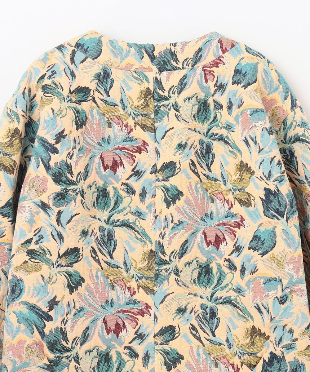 GRACE CONTINENTAL フラワージャガードノーカラージャケット