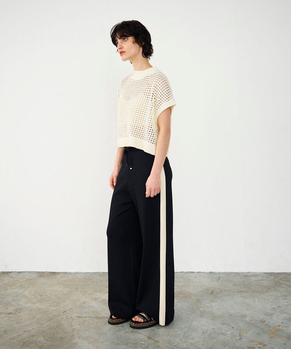 GRACE CONTINENTAL バイカラーニットパンツ