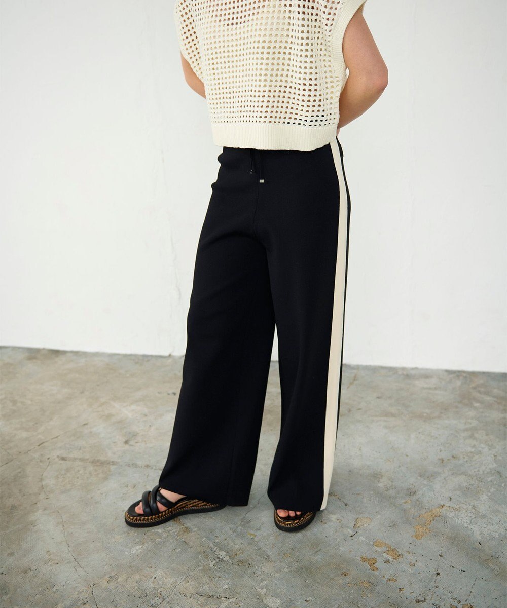 GRACE CONTINENTAL バイカラーニットパンツ 