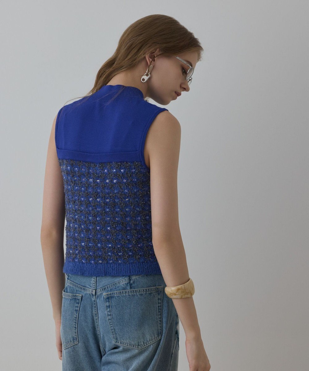 GRACE CONTINENTAL ツイードベアニットトップ 