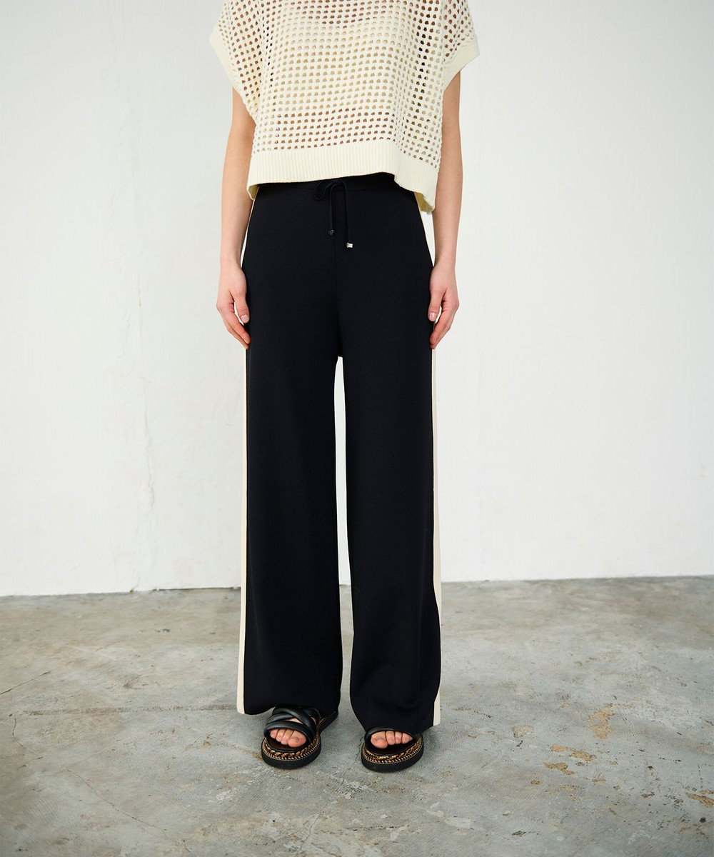 GRACE CONTINENTAL バイカラーニットパンツ