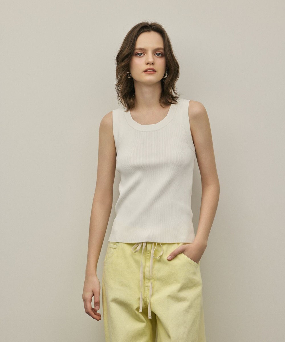 GRACE CONTINENTAL リブニットタンクトップ 
