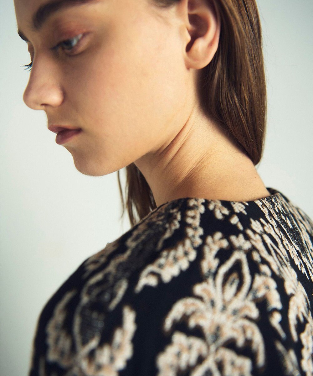 GRACE CONTINENTAL オーナメントジャガードジャケット 