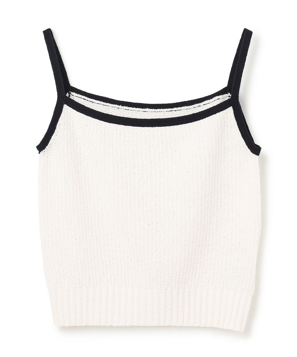 GRACE CONTINENTAL バイカラーニットノースリーブ