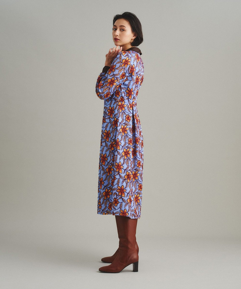 GRACE CONTINENTAL レース刺繍タックワンピース