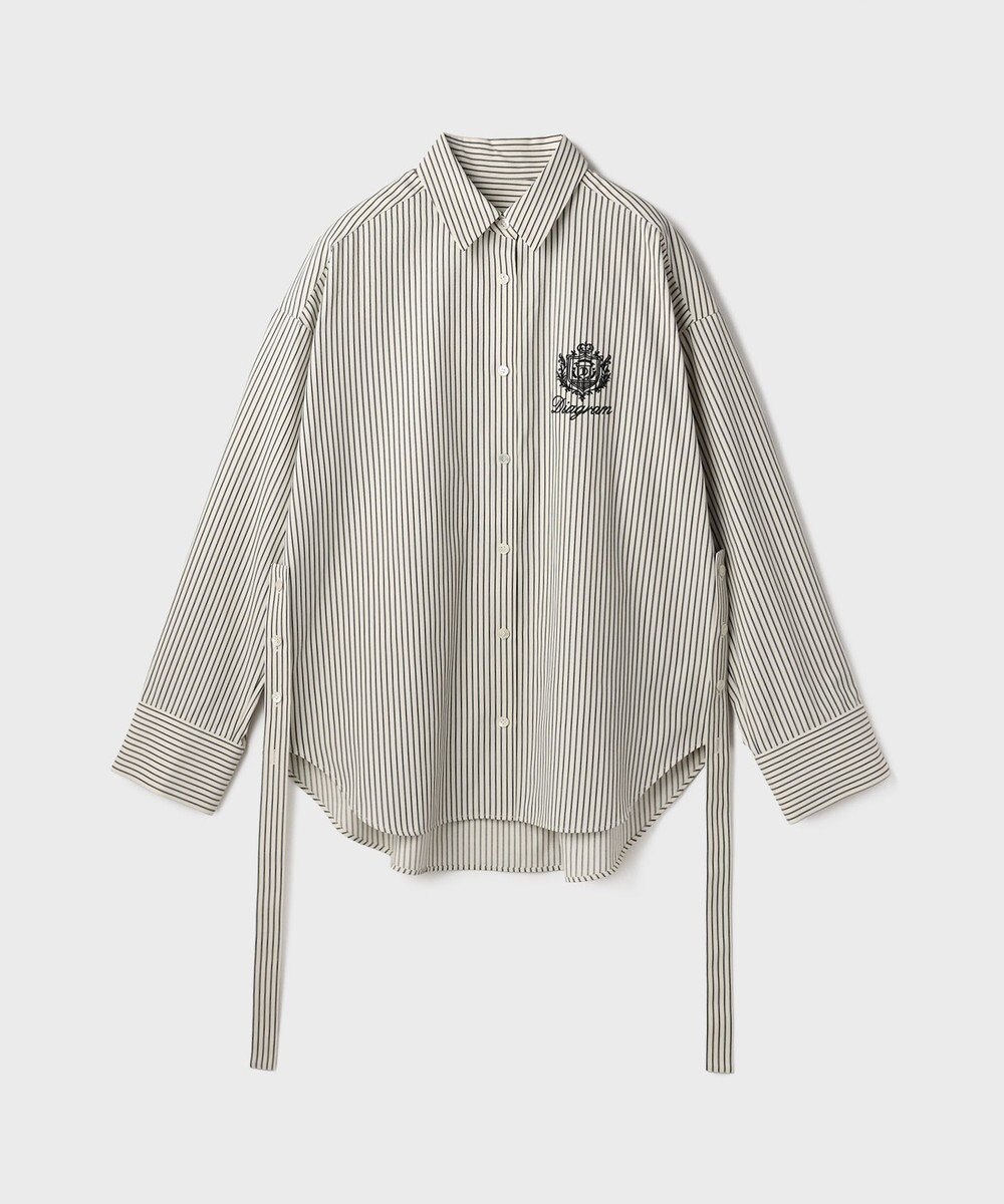 GRACE CONTINENTAL エンブレム刺繍シャツ 