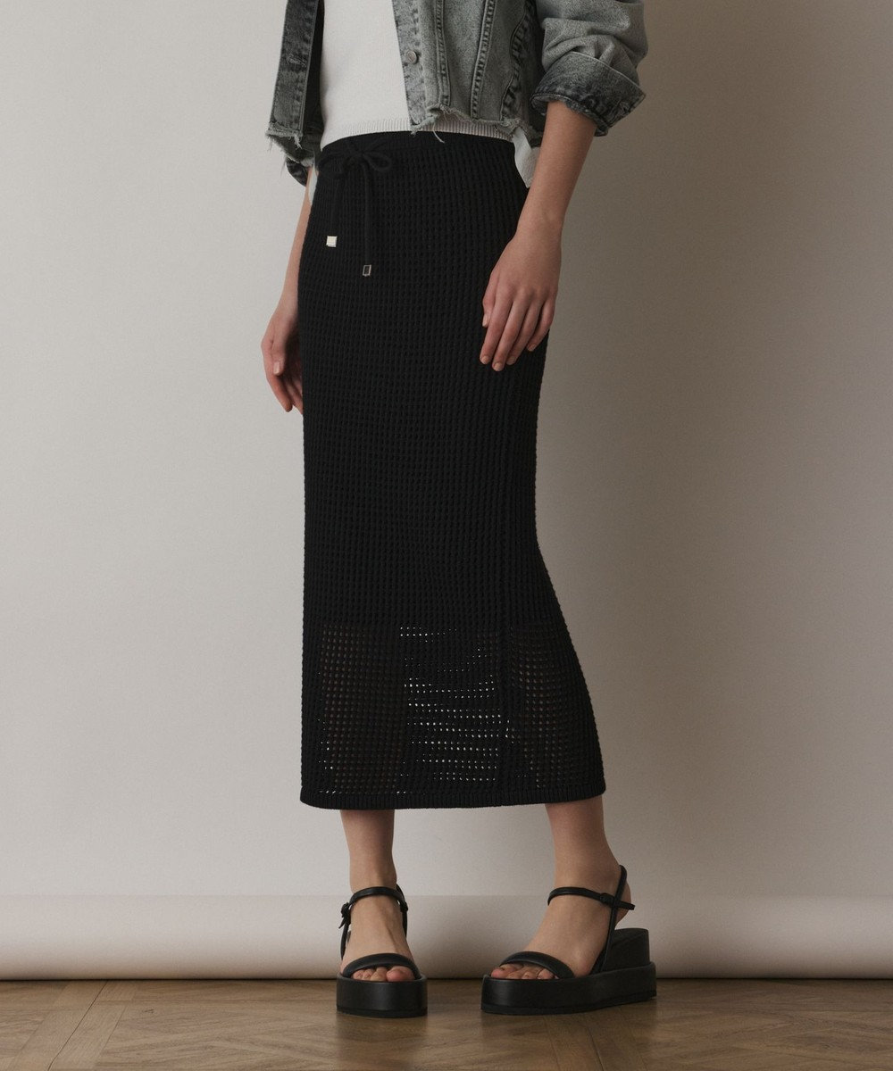 GRACE CONTINENTAL メッシュタイトニットスカート