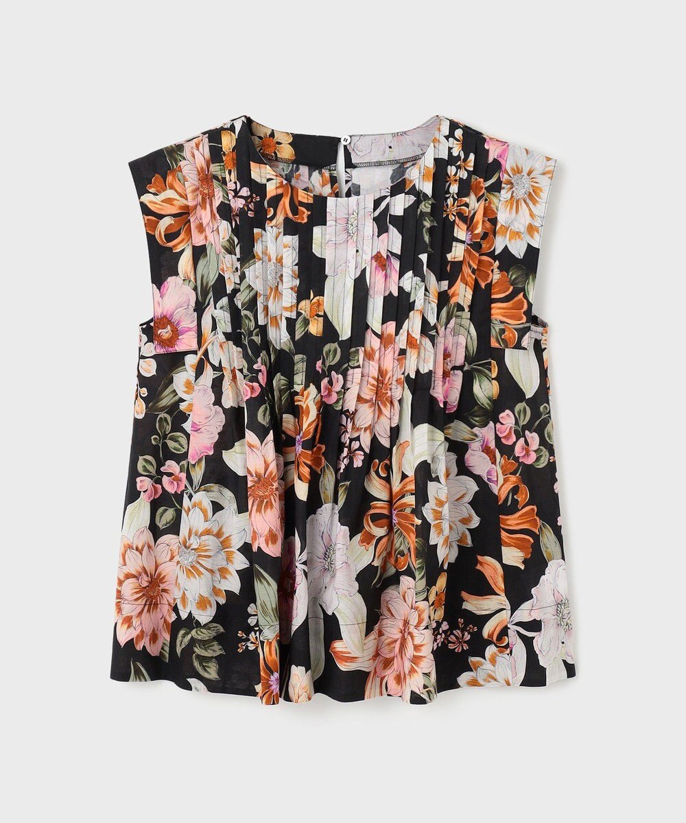 GRACE CONTINENTAL フラワープリントタックブラウス 