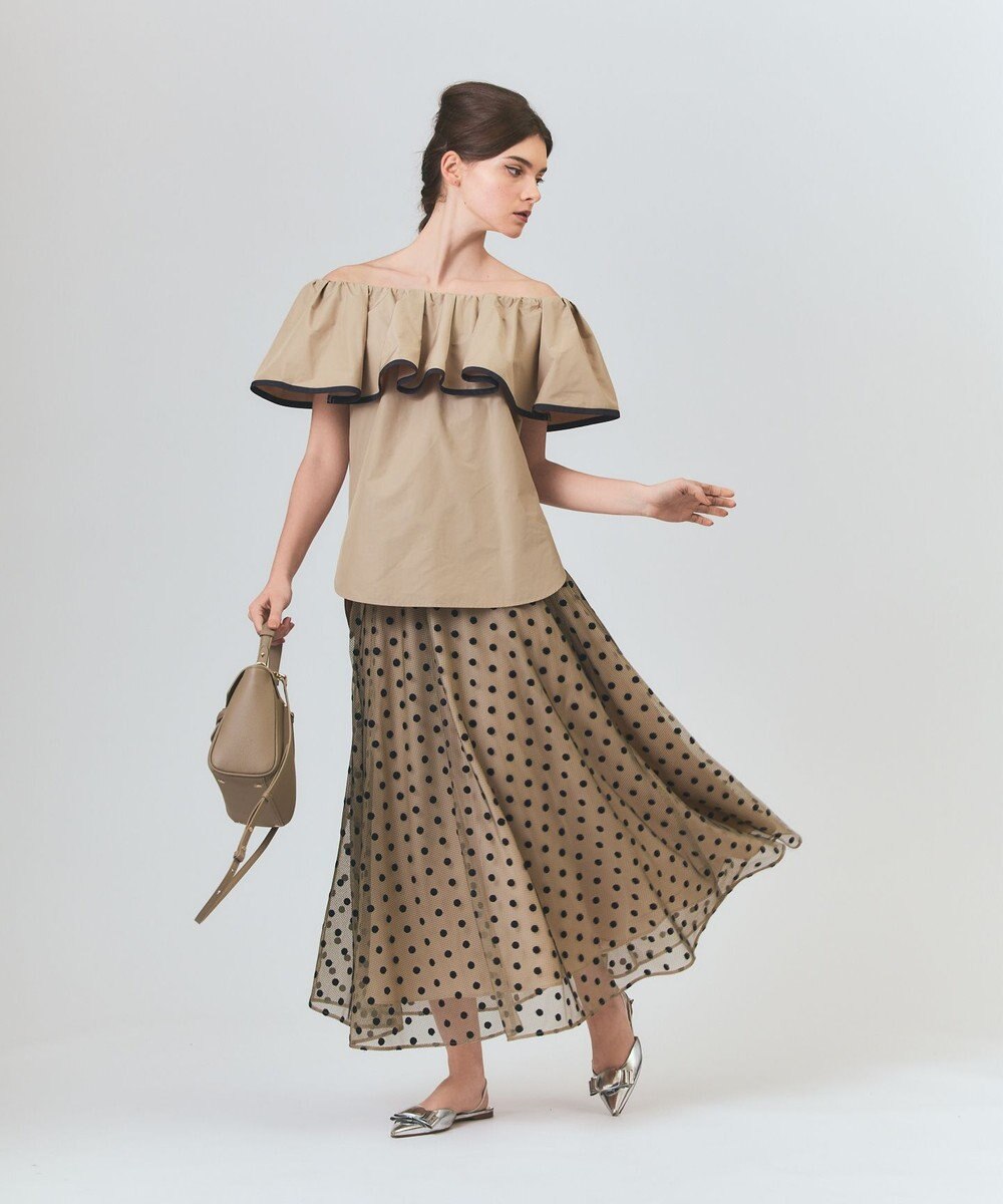 GRACE CONTINENTAL ラッフルトリミングブラウス 