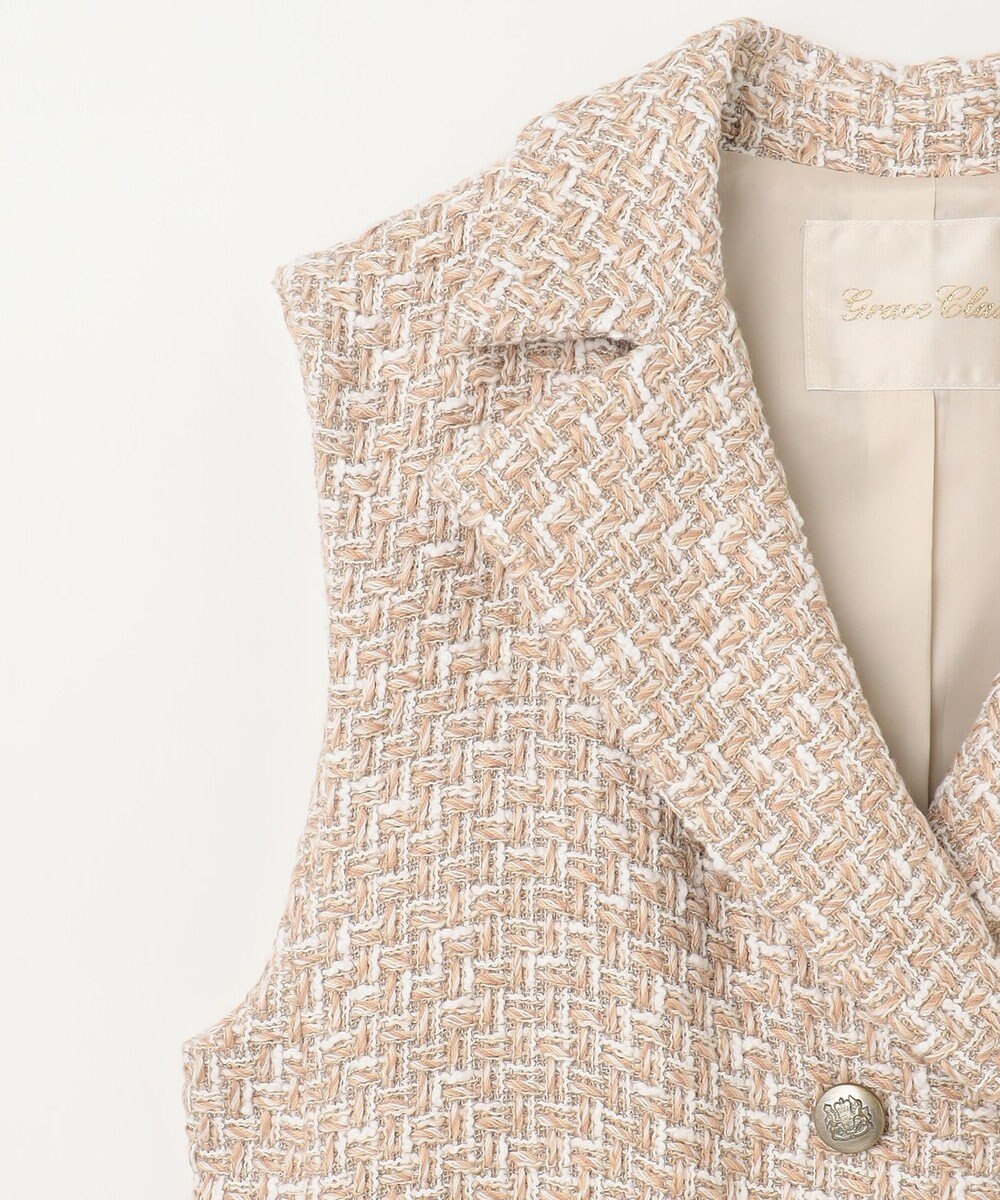 GRACE CONTINENTAL ツイードジレワンピース