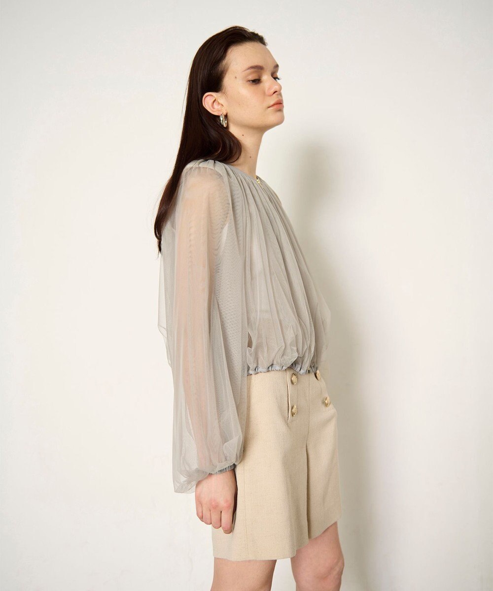 GRACE CONTINENTAL ギャザーチュールブルゾン 