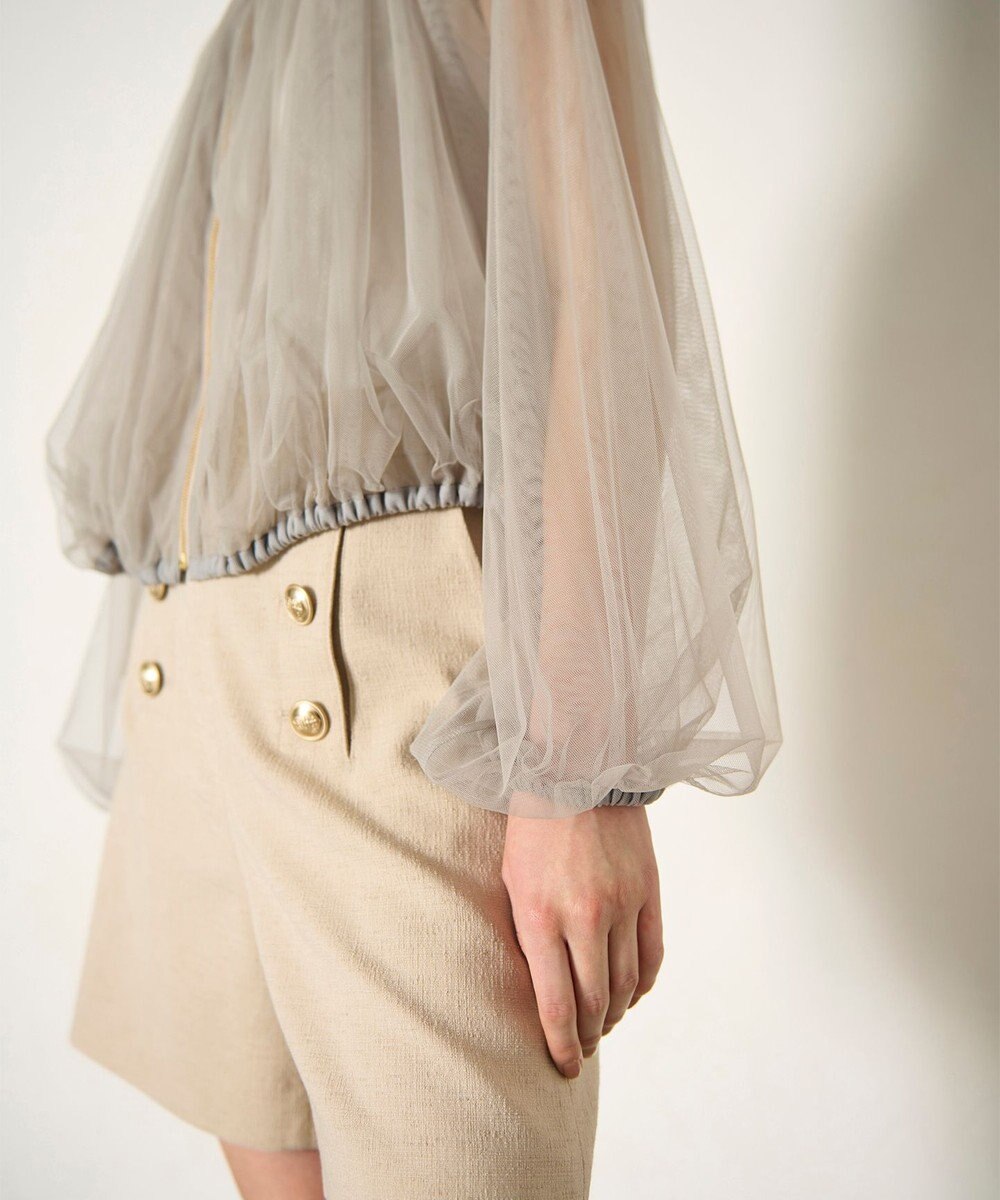 GRACE CONTINENTAL ギャザーチュールブルゾン 