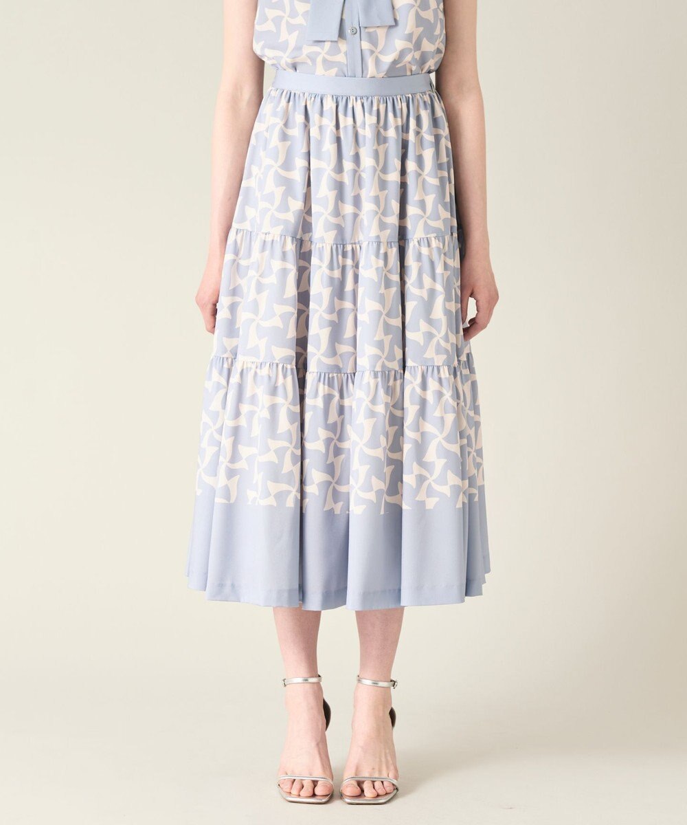 GRACE CONTINENTAL リボンプリントスカート 