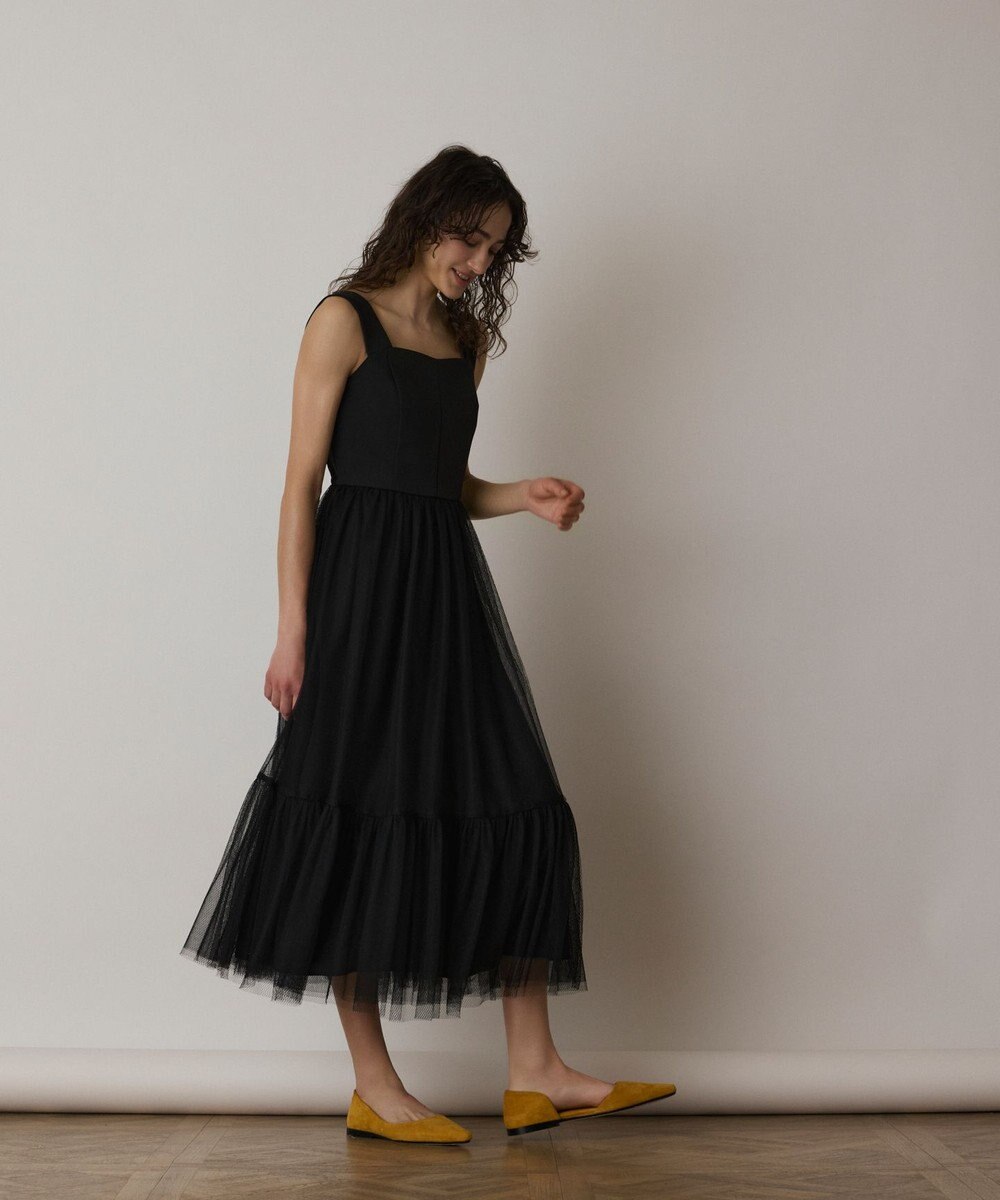 GRACE CONTINENTAL チュールコンビティアードワンピース 