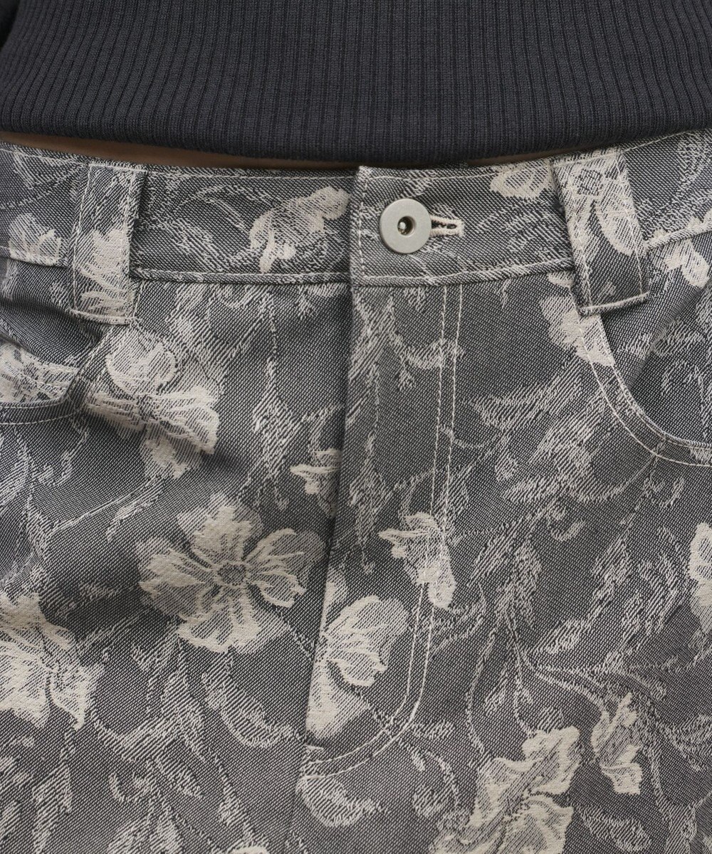 GRACE CONTINENTAL ボタニカルジャガードスカート 