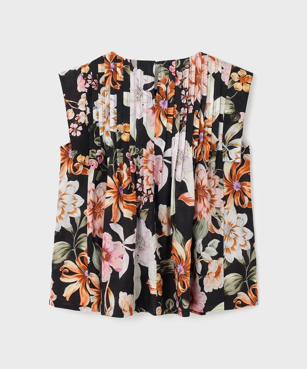 GRACE CONTINENTAL フラワープリントタックブラウス 