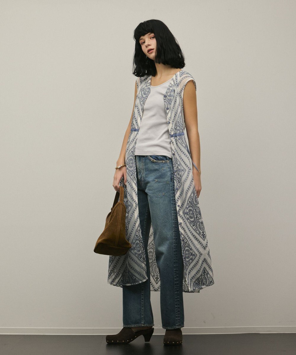 GRACE CONTINENTAL 刺繍ジレワンピース 