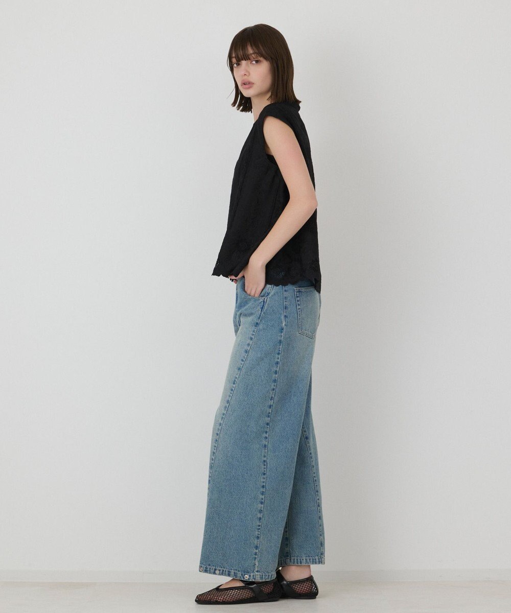 GRACE CONTINENTAL 刺繍スキッパートップ 