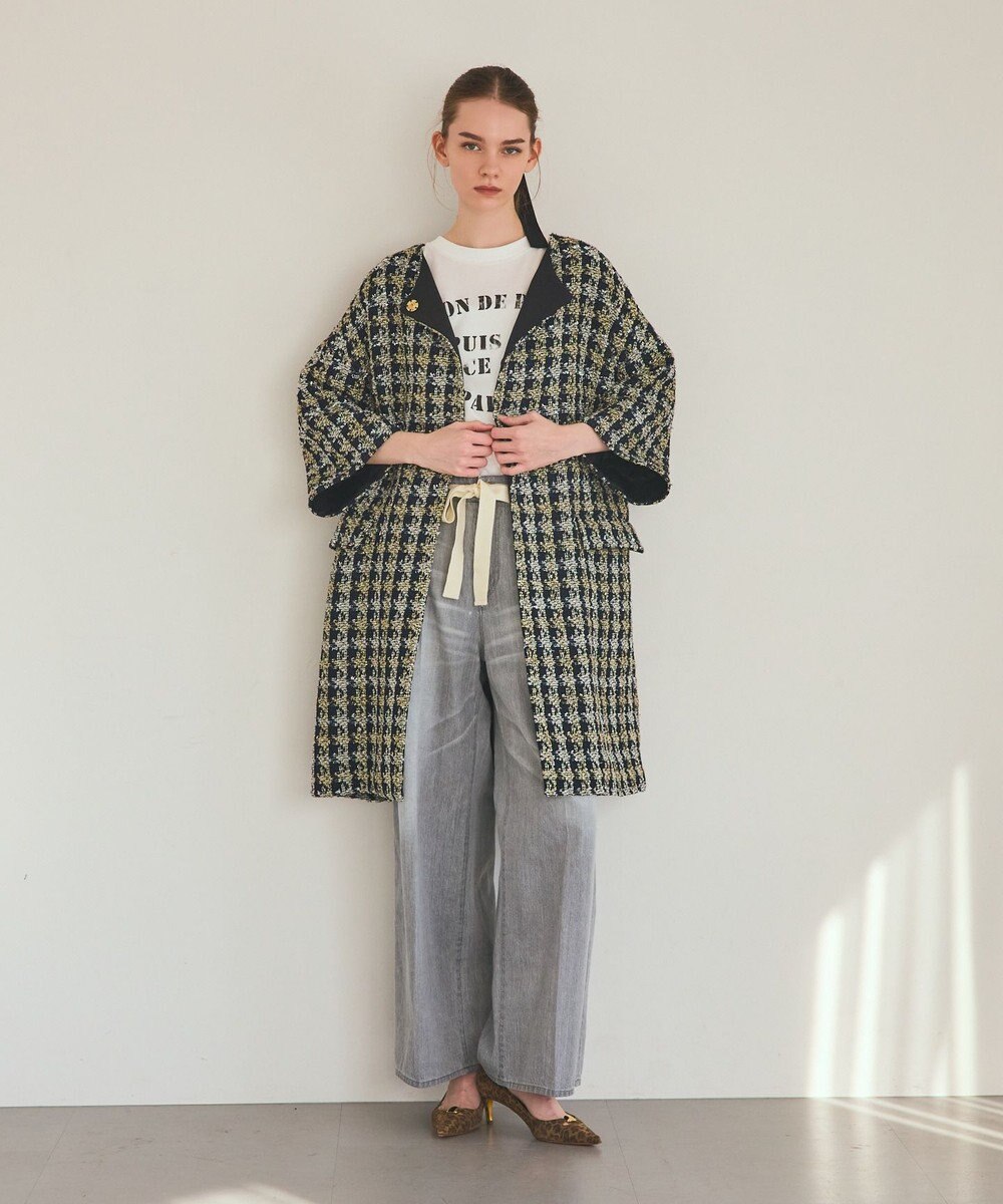 GRACE CONTINENTAL シャイニーツイードコート 