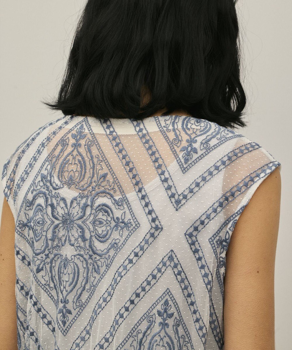 GRACE CONTINENTAL 刺繍ジレワンピース 