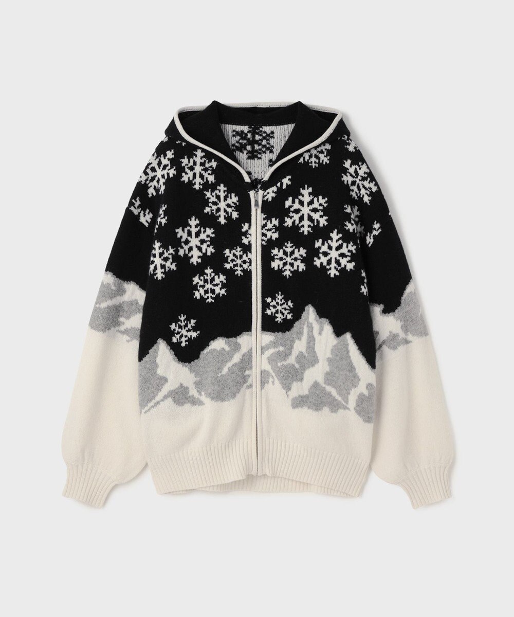 GRACE CONTINENTAL スノージャガードニットフーディ 