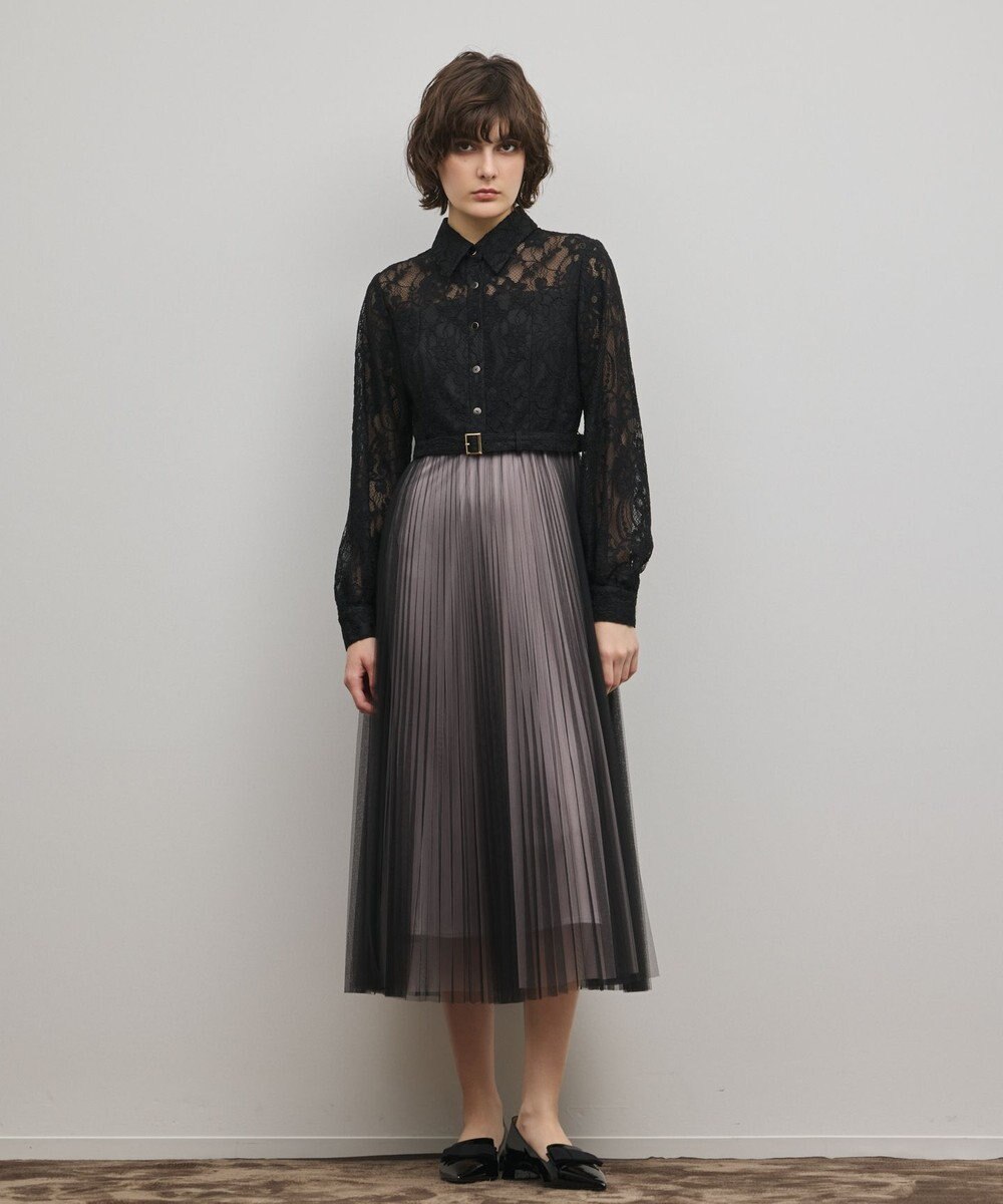 GRACE CONTINENTAL コードレースプリーツワンピース 