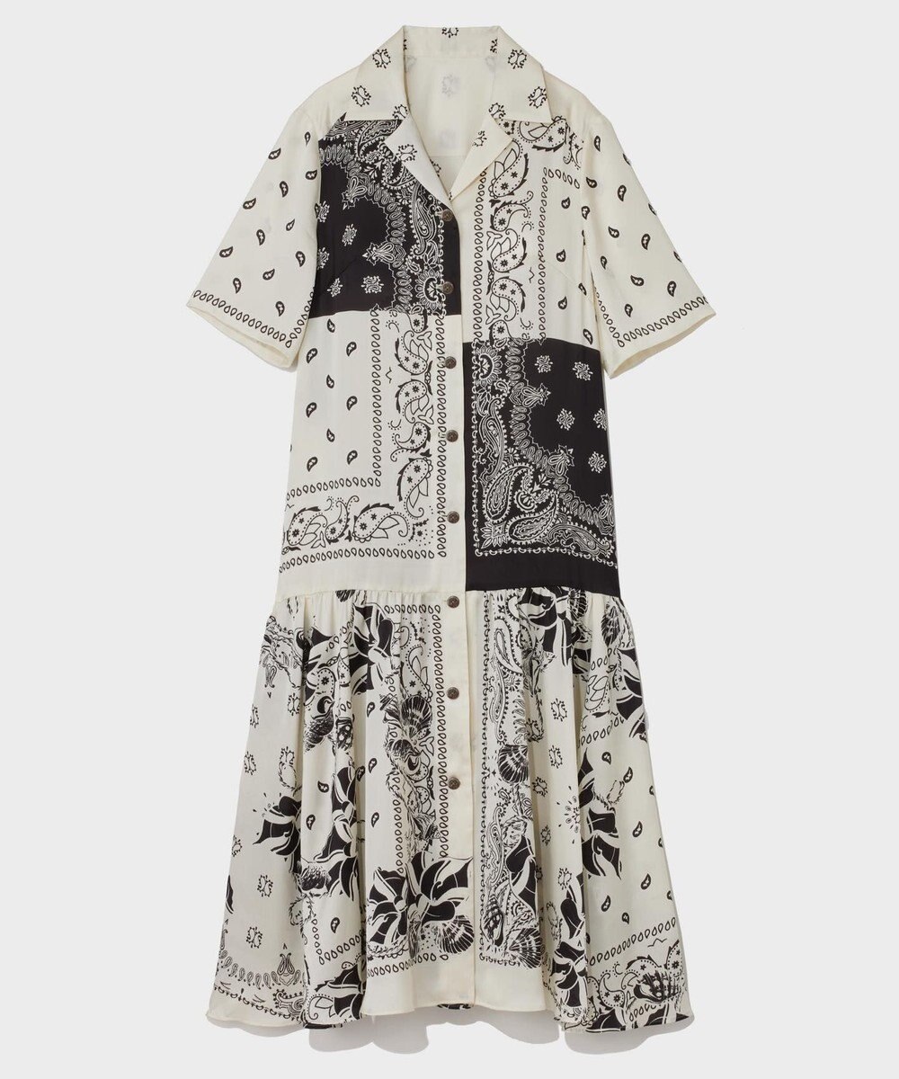 GRACE CONTINENTAL バンダナプリントシャツドレス 