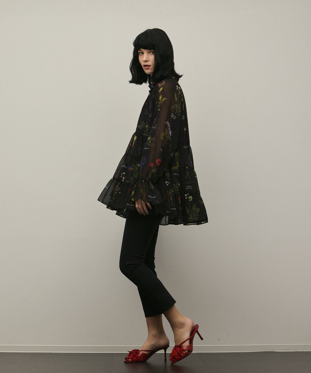 GRACE CONTINENTAL ボタニカルプリントチュニックトップ 